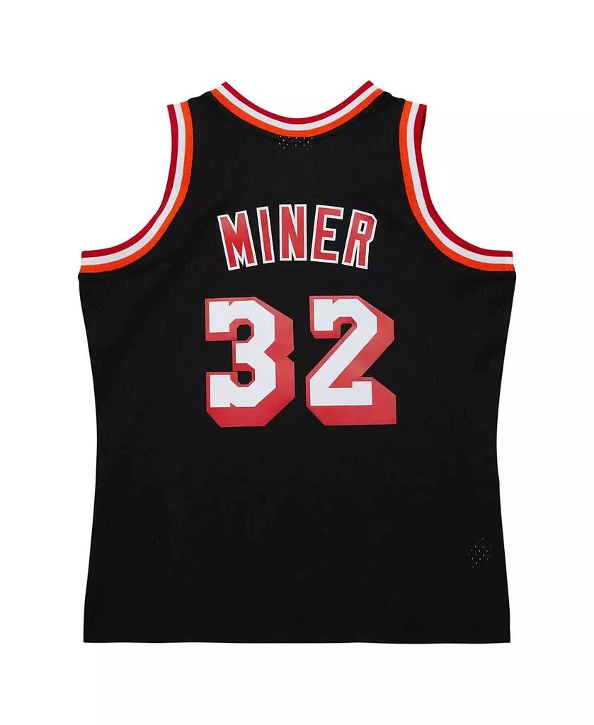 Mitchell & Ness Men's Harold Miner Black Miami Heat 1992/93 Hardwood Classics Swingman Throwback Jersey 4