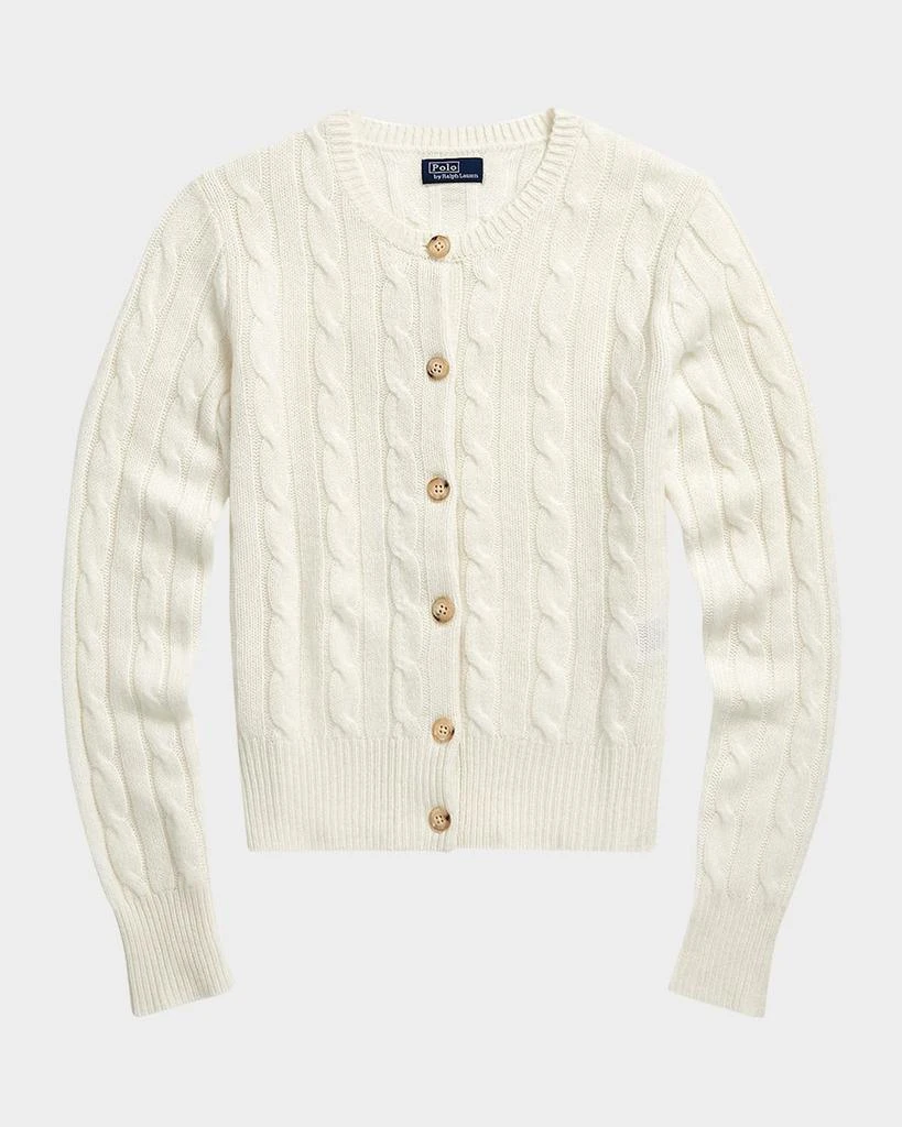 Ralph Lauren Cable-Knit Cashmere Crewneck Cardigan 1