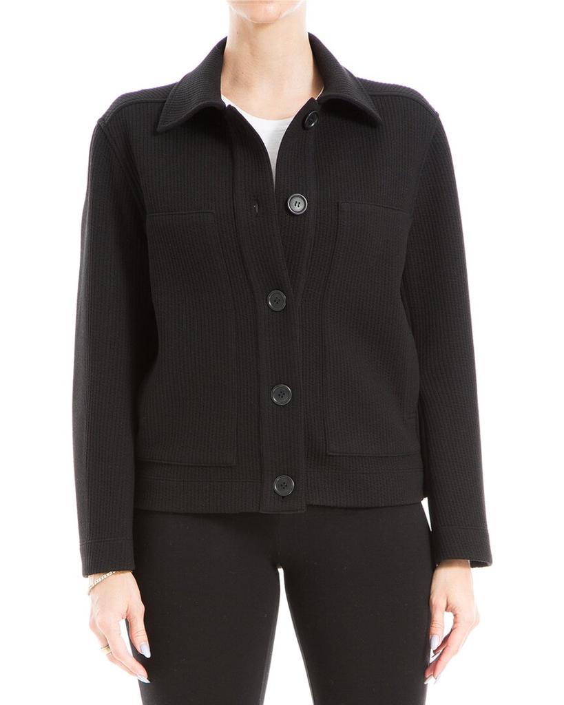 ~40's cotton piqué jacket Double-Knit Cotton-Blend Piqué Shirt Jacket in Shirt Jackets