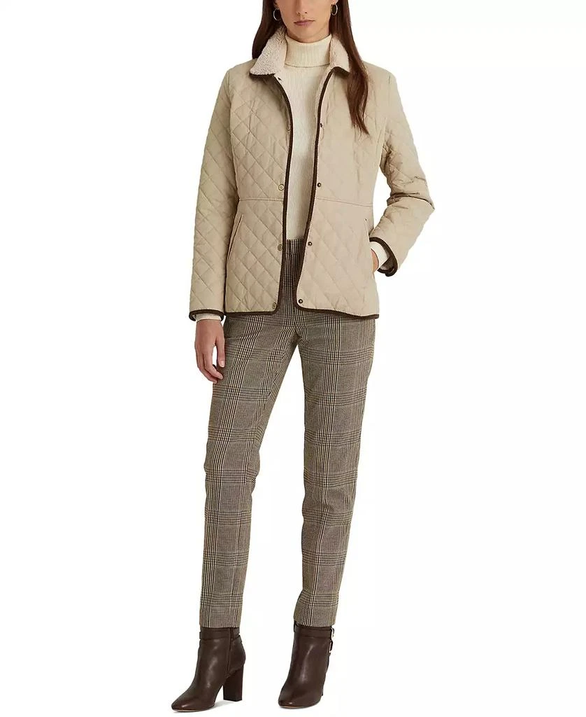 Ralph Lauren Women's Faux-Sherpa Collar Quilted Coat, Created for Macy's 4
