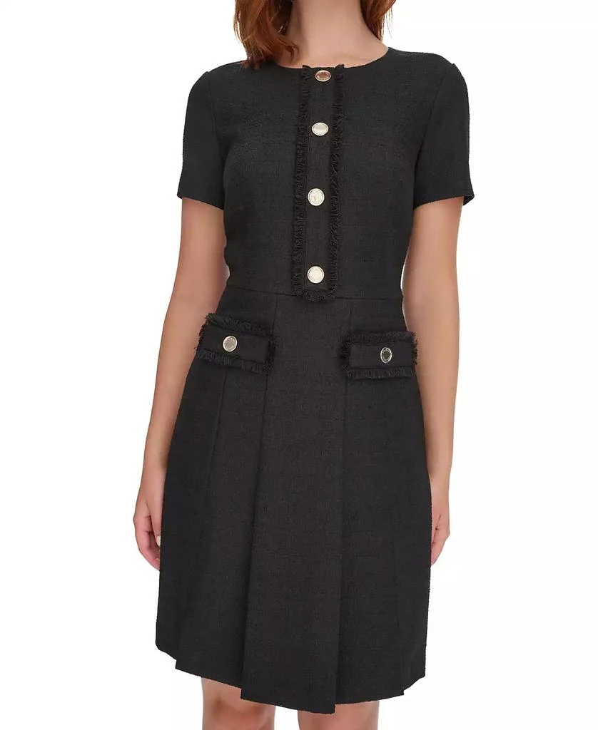 Tommy Hilfiger Women's Round-Neck Fringe-Trim Dress 3