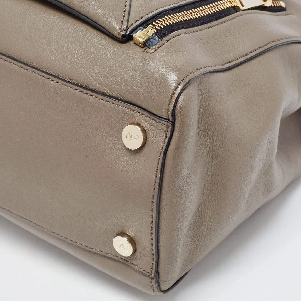 Diane von Furstenberg Diane Von Furstenberg Grey Leather Large 440 Gallery Secret Envelope Tote 25