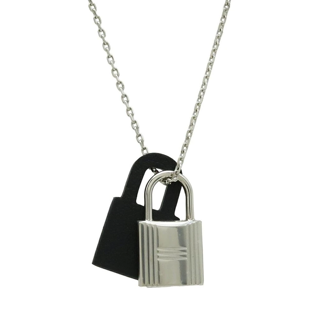 Hermes Kelly  Leather Metal Pendant Necklace