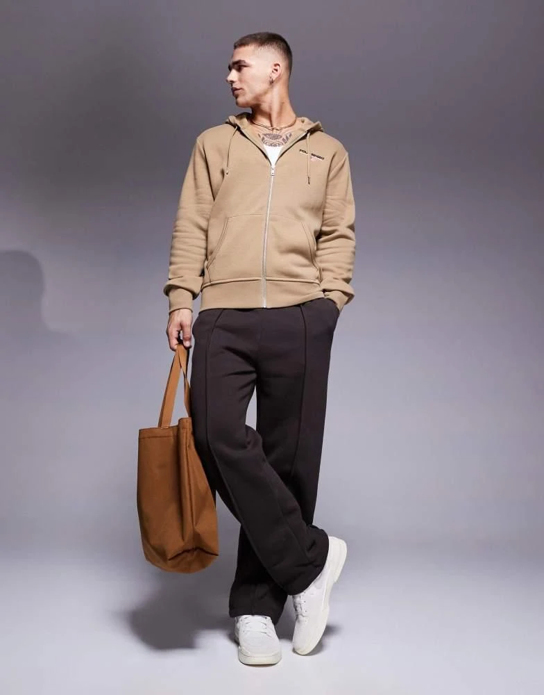 Ralph Lauren Polo Ralph Lauren Sports Capsule logo zip up hoodie in tan 3