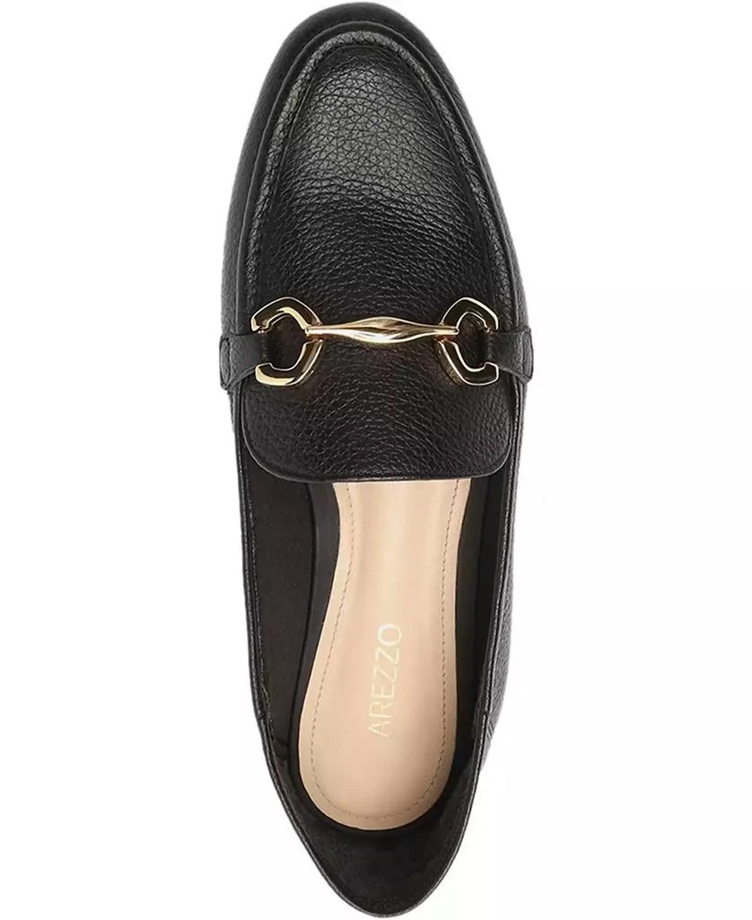 Arezzo Emma Horse Bit Pebble Leather Classic Loafers 7