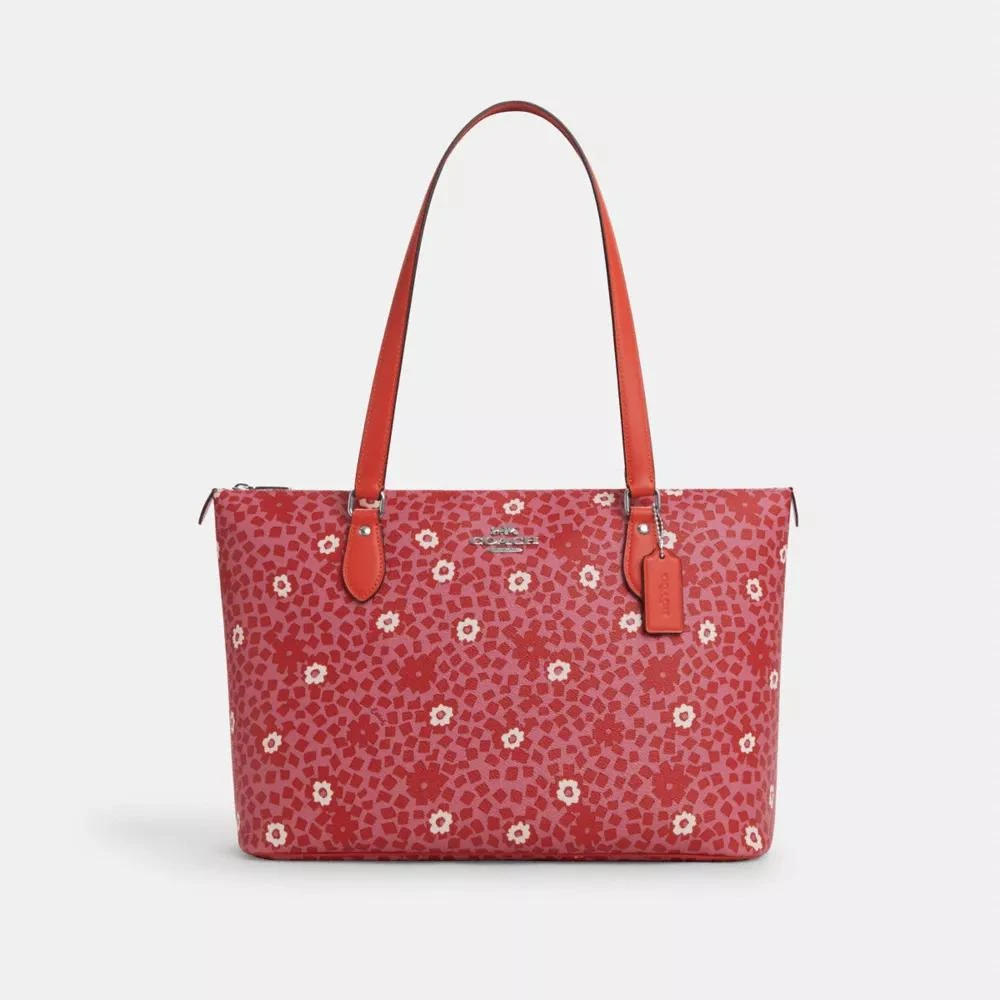Coach Gallery Tote Bag With Floral Print 1