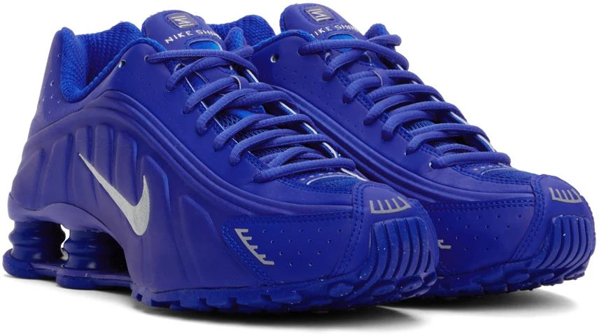 NIKE Blue & Silver Shox R4 Sneakers 4