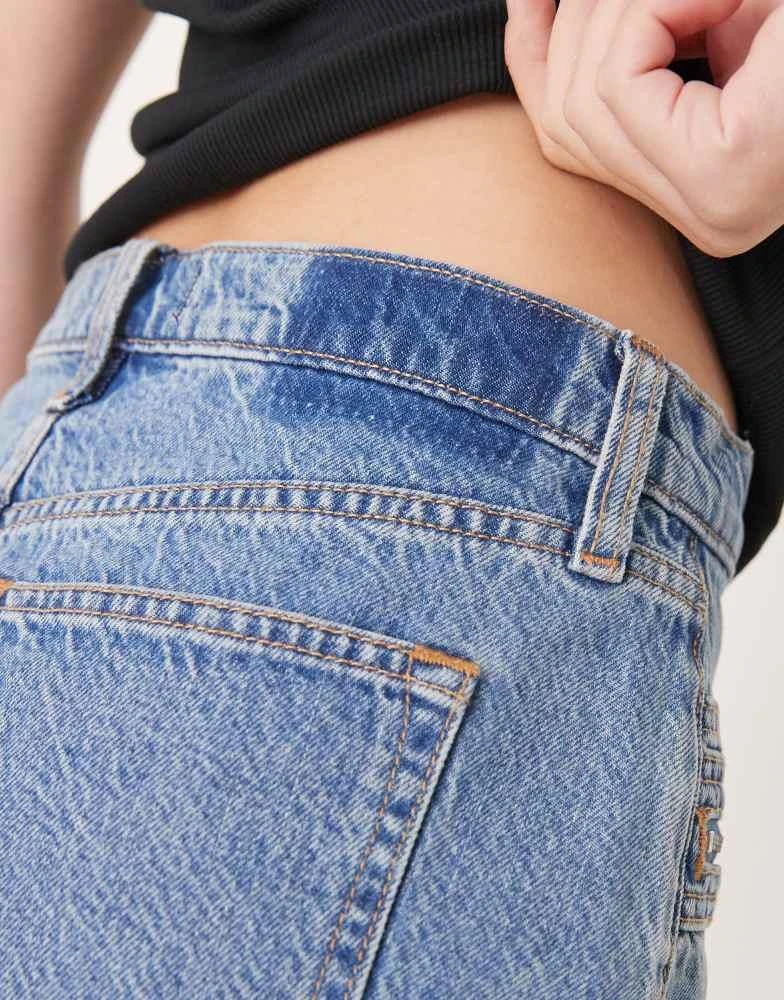 Abercrombie & Fitch Abercrombie & Fitch lightweight denim mini cargo skirt in light wash blue 3