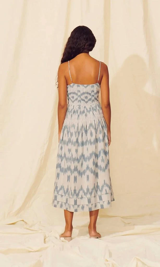 SAYLOR Adalene Ikat Dress In White 3