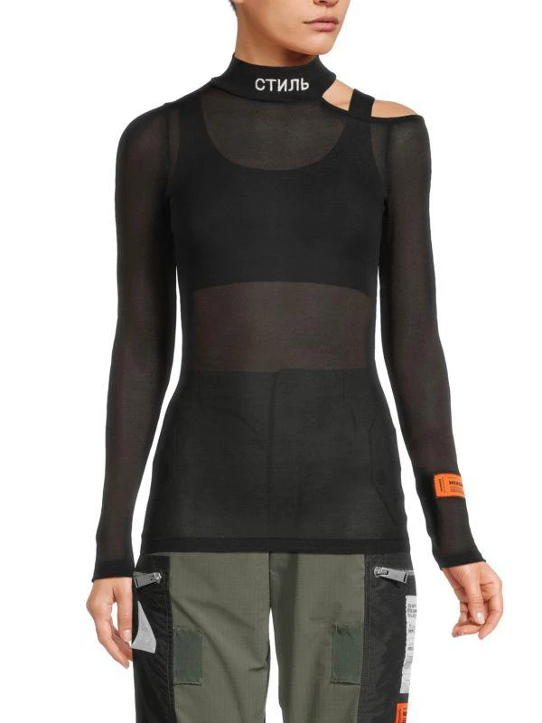 Heron Preston Cutout Mockneck Top 1