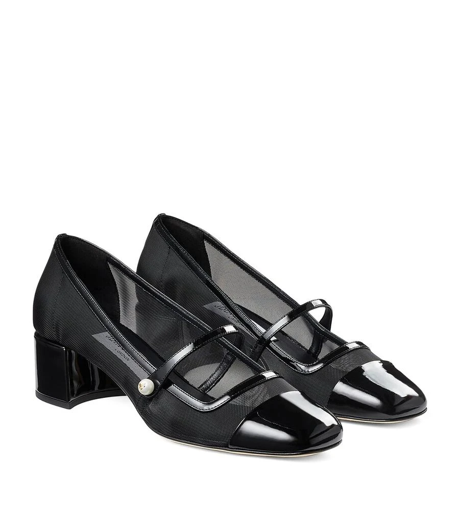 Jimmy Choo Elisa 45 Leather Mary Jane Heeled Pumps 4