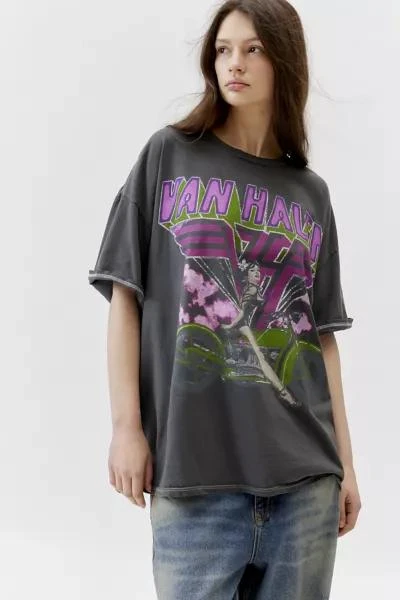 Urban Outfitters Van Halen Motorcycle Washed Oversized Tee 3