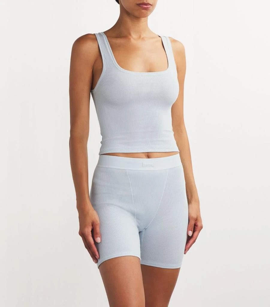 SKIMS Stretch-Cotton Ribbed Tank Top 2