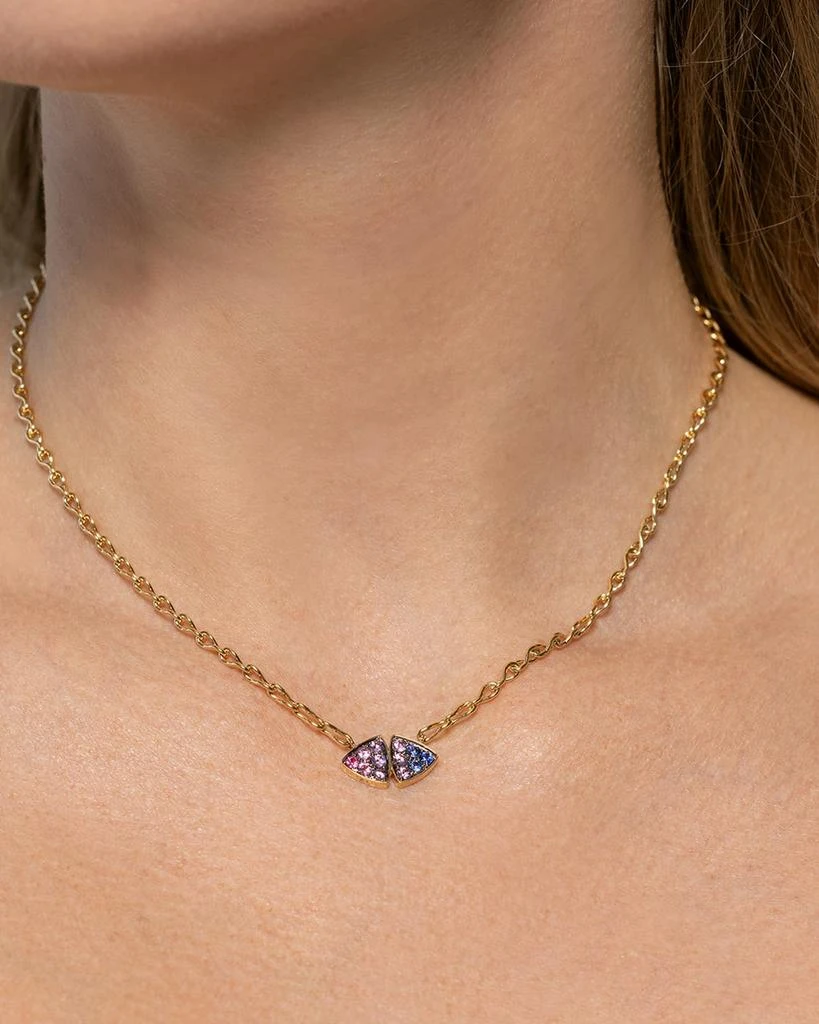 Emily P. Wheeler Candy Sky 18K Yellow Gold Multi-Color Sapphire Necklace, 16" 2