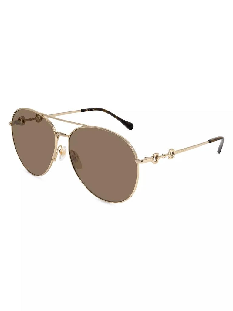Gucci Horsebit 60MM Pilot Sunglasses 1