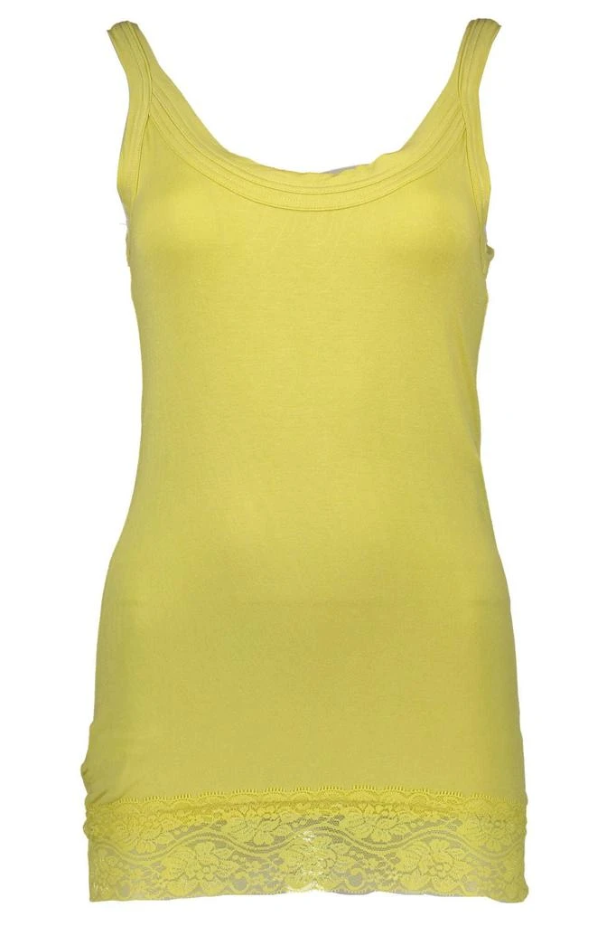 SILVIAN HEACH Silvian Heach Chic Yellow Lace-Insert Tank Top 1