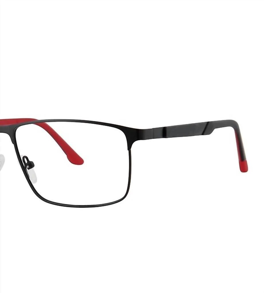 Giovani di Venezia Men
s Parker Rectangle Eyeglasses In Matte Black/ Red 2