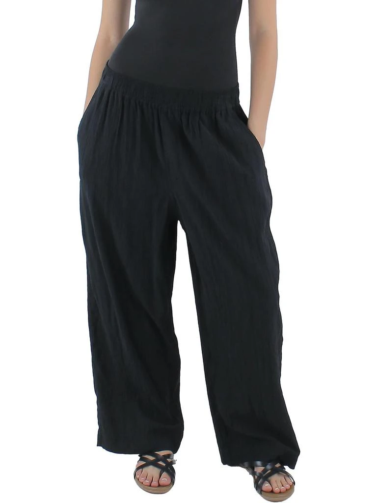 Madewell Womens Crepe Textured Straight Leg Pants 1