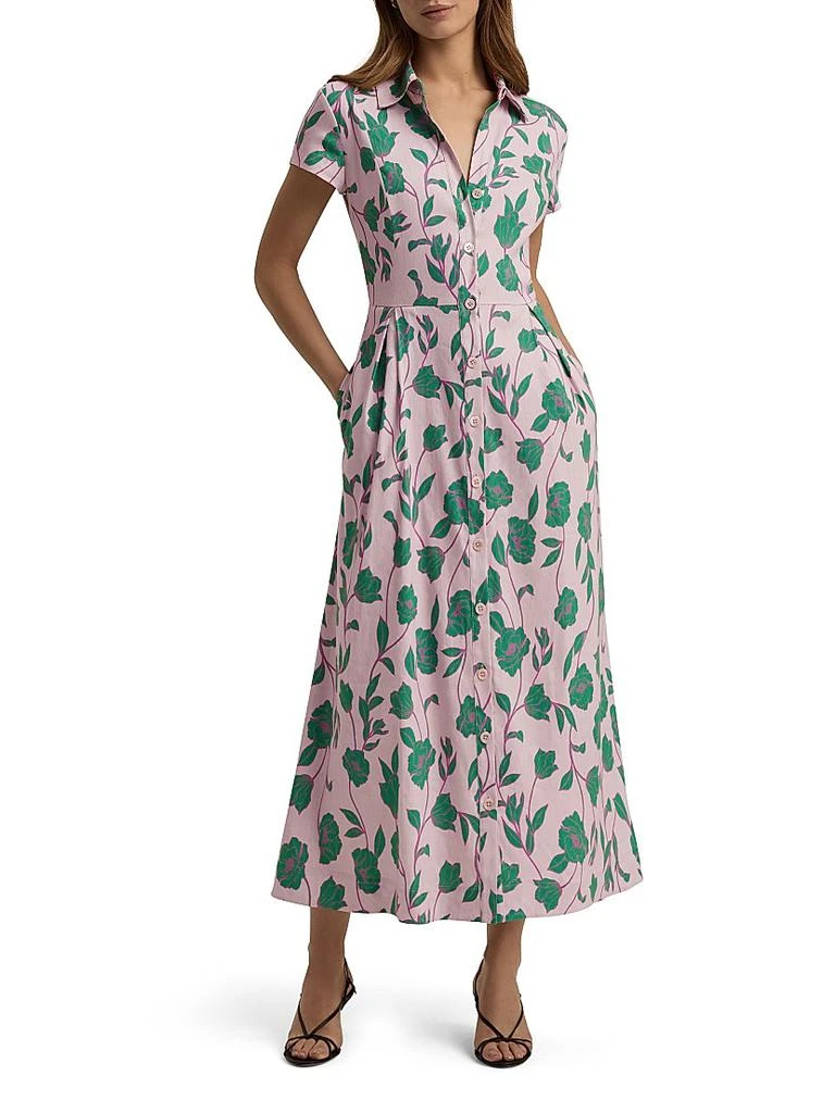 Favorite Daughter Sunday Best Floral Linen-Blend Maxi Shirtdress 3