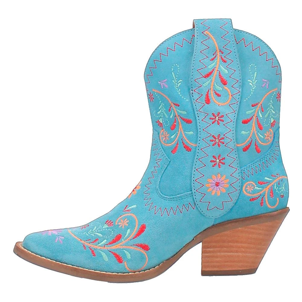 Dingo Sugar Bug Floral Embroidery Round Toe Cowboy Booties 3