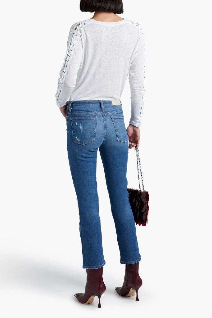 IRO Bonnie distressed mid-rise kick-flare jeans 3