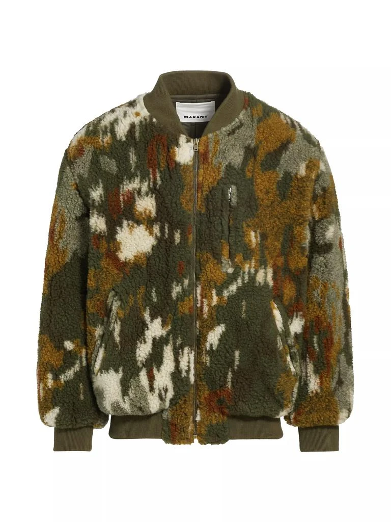Isabel Marant Ougos Jacquard Wool-Blend Bomber Jacket 1