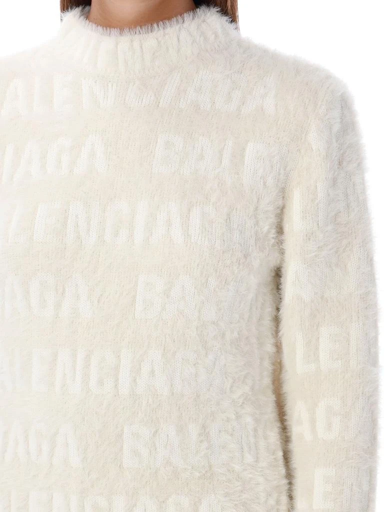Balenciaga Balenciaga Allover Logo Furry Fitted Sweater 6
