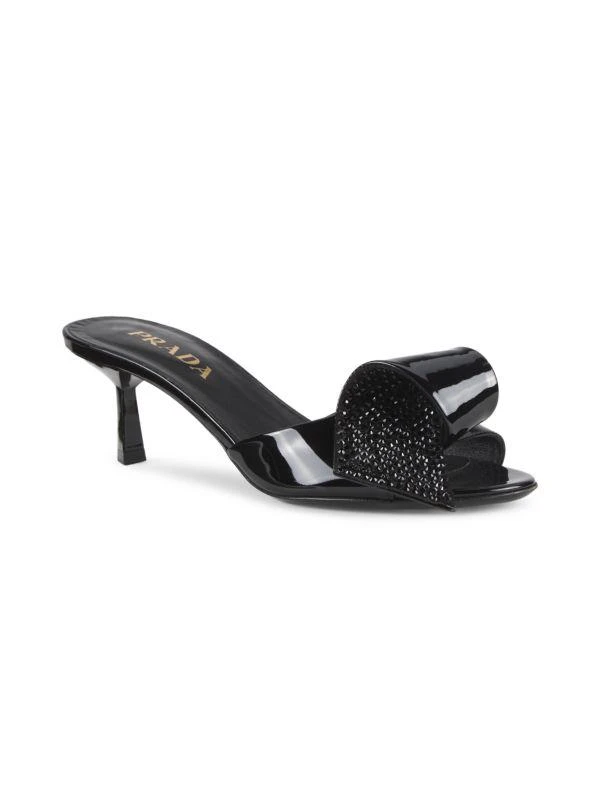 Prada Strass Leather Embellished Sandals 2