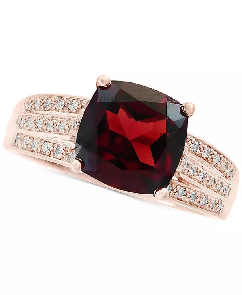 Effy EFFY® Garnet (3-1/4 ct. t.w.) and Diamond (1/5 ct. t.w.) Ring in 14k Rose Gold 3