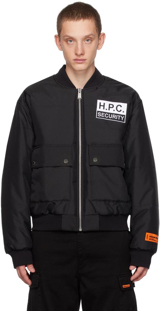 Heron Preston Black HPC Bomber Jacket