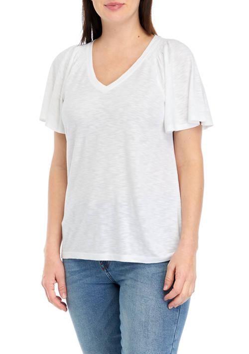 【WONDER WONDER】Ssotu Ribbed Button Slim Fit V-Neck T-shirt 3335-TrueRoyal-5-