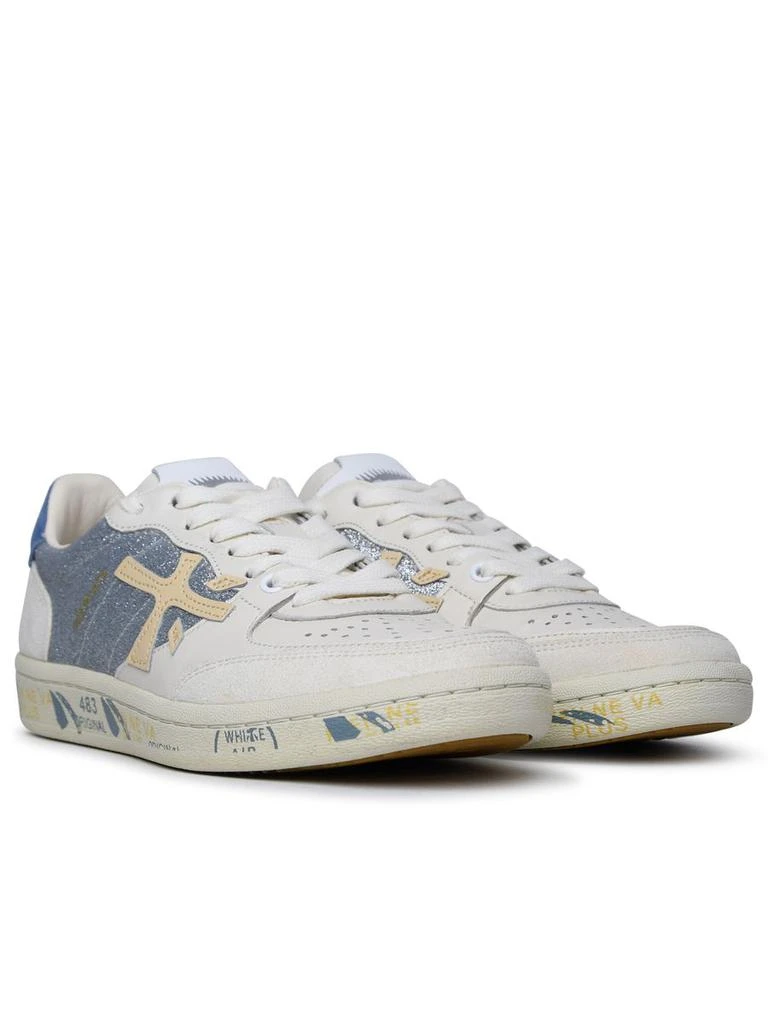 PREMIATA Premiata 'Basket Clayd' Cream Leather Blend Sneakers 3