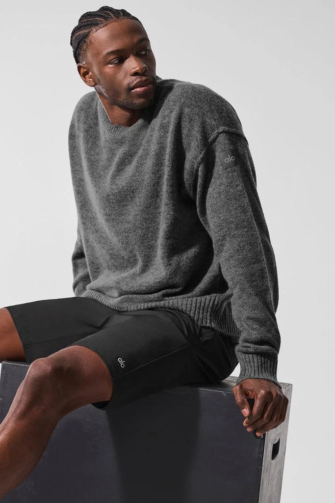 Alo New Class Cashmere Crewneck Sweater - Bone Heather 5