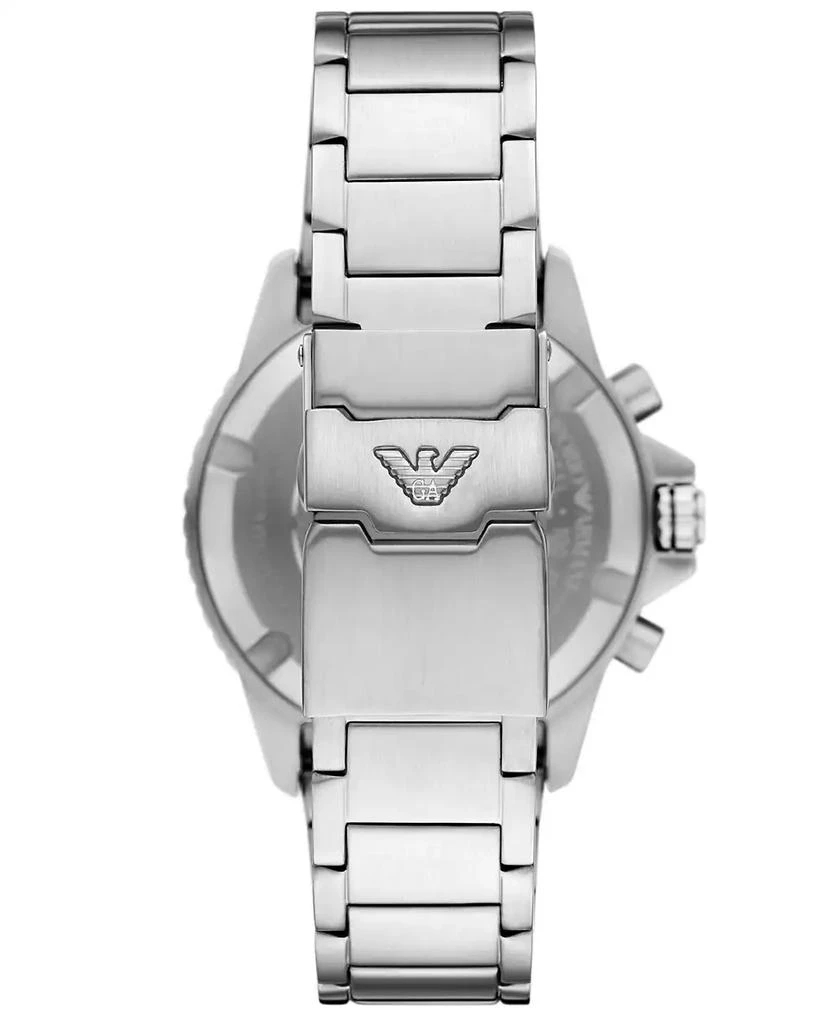 Emporio Armani Men's World Explorer Solar-Powered Chronograph Stainless Steel Watch, 43.5mm 3