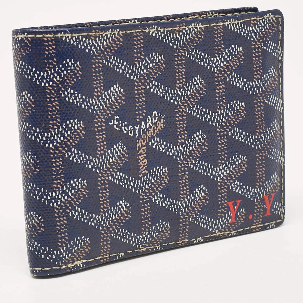 Goyard Goyard Blue Goyardine Coated Canvas Victoire Bifold Wallet 6