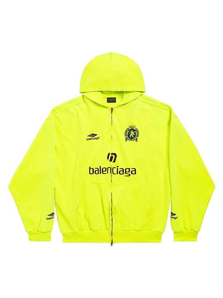 Balenciaga Paris Soccer Medium Fit Zip-Up Hoodie - Free Shipping
