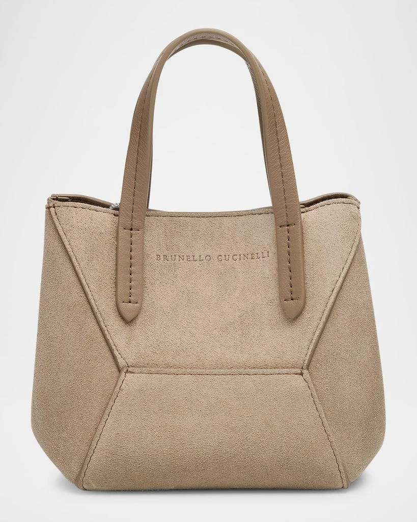 Brunello Cucinelli Essense Monili Leather Top-Handle Bag 1