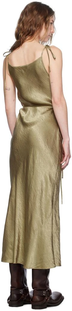 Acne Studios Khaki Wrap Maxi Dress 3