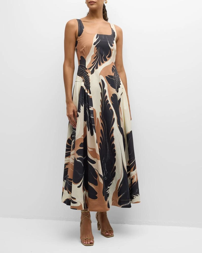 SIMKHAI Paola Printed Midi Dress 3