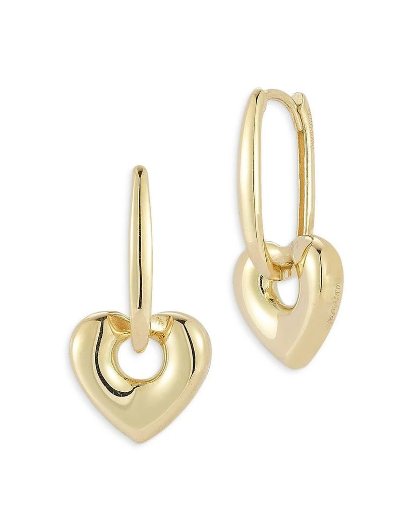 Bloomingdale
s Fine Collection Puffed Heart Drop Earrings in 14K Yellow Gold 1
