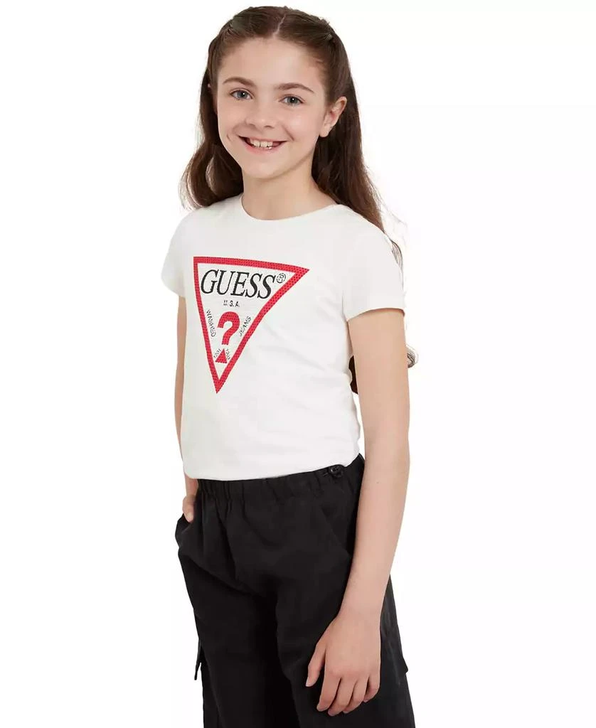 GUESS Big Girls Triangle Rhinestone Logo T-shirt 1