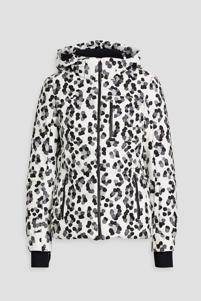 Aztech Mountain Nuke quilted leopard-print hooded ski jacket 1