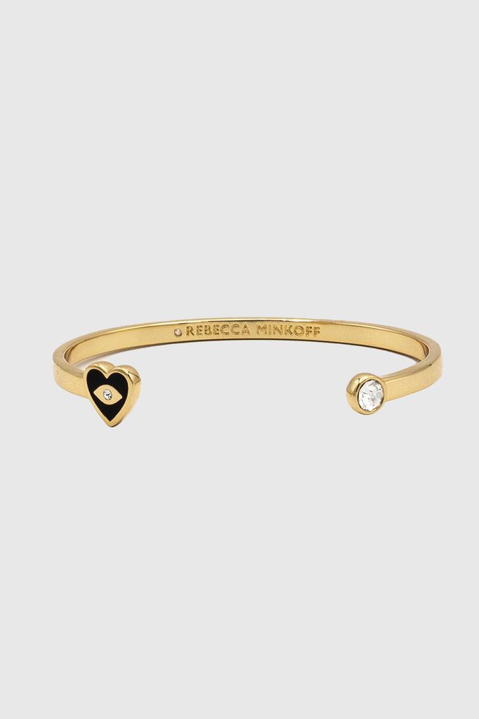 Rebecca Minkoff Evil Eye Enamel Heart Open Cuff