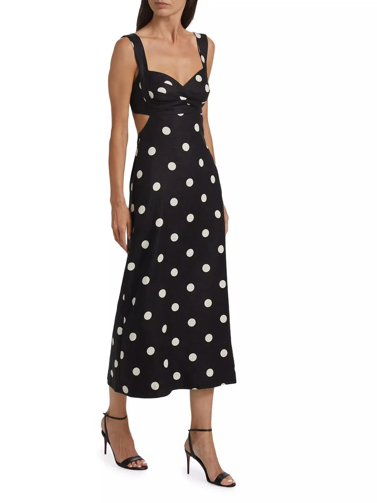 Zimmermann Crush Polka Dot Midi-Dress 2
