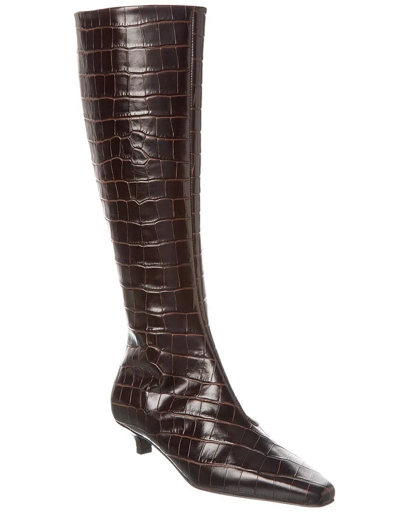 Totême TOTEME Croc-Embossed Leather Knee-High Boot 1