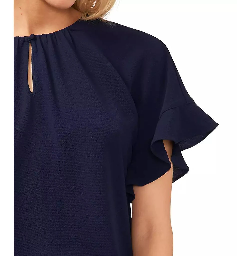 CeCe Women's Short Sleeve Drop Shoulder Wide Scoop Neck Blouse 3