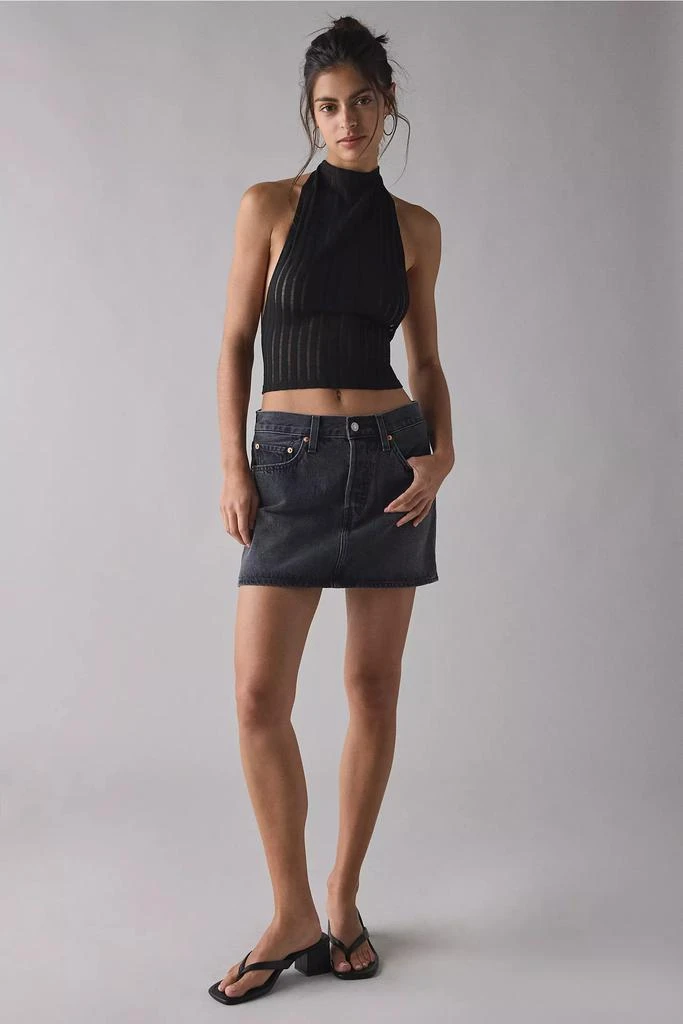 Jaded London Jaded London Zene Semi-Sheer Knit Backless Buckle Halter Top 3
