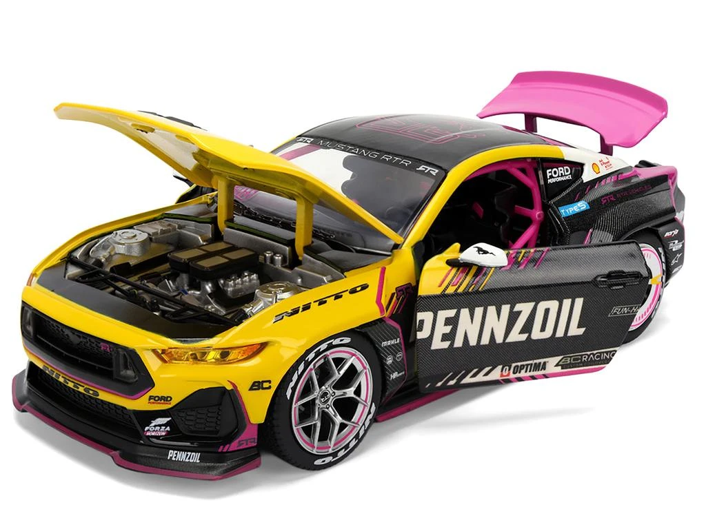 Jada Ford Mustang RTR #213 Ben Hobson Pennzoil Formula Drift PRO Championship 2025 with Lights RTR Vehicles 1/24 2