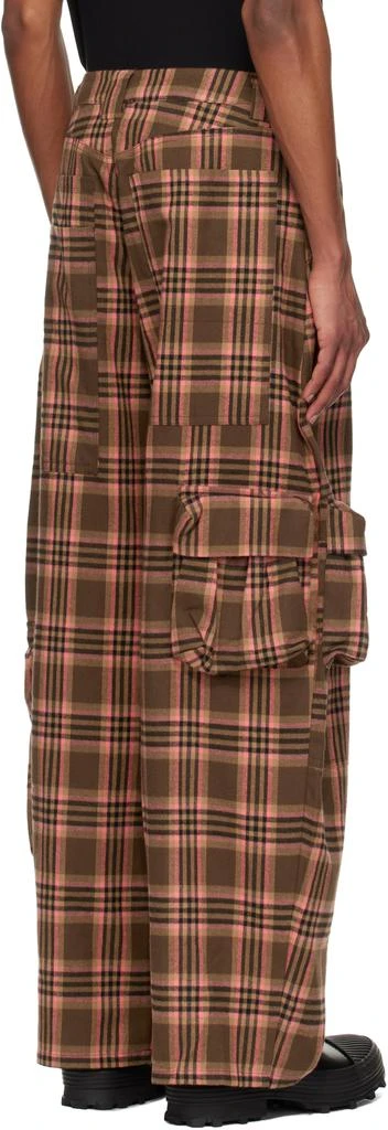 Collina Strada Pink & Brown Lawn Cargo Pants 3