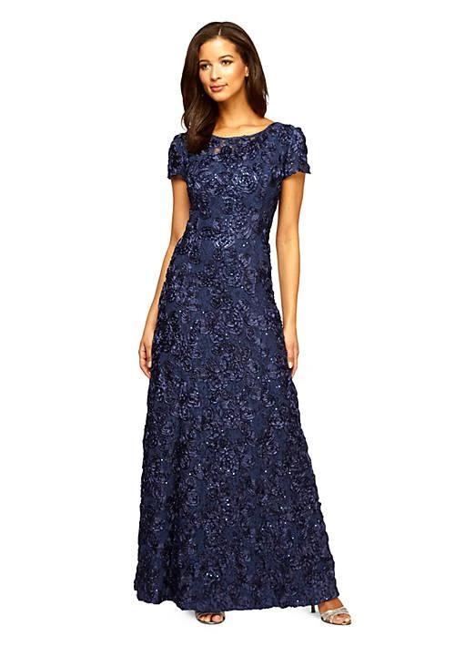 Alex Evenings Rosette Gown with Sequin - Dresses & Skirts - Free Shipping -  BeyondStyle